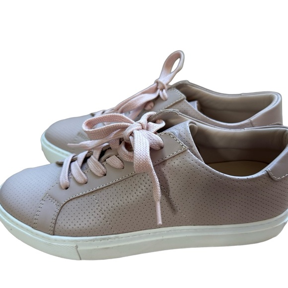 NWOT The Greats Brooklyn Pink Perforated Leather Sneakers - Women's Size 7.5 - Picture 7 of 11